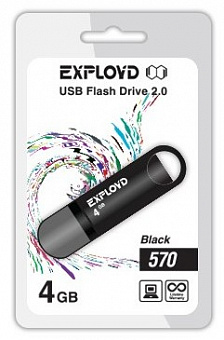 EXPLOYD 4GB 570 черный [EX-4GB-570-Black] USB флэш-накопитель