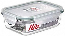 HITT Контейнер для продуктов 0,37л герметичный, стеклянный, жаропрочный H241032/K О8161 Контейнер