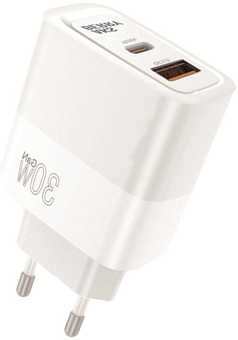 AKSBERRY (6900286960019) T46 30W PD + QC3.0, белый СЗУ