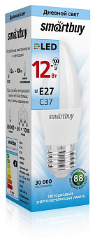 SMARTBUY (SBL-C37-12-40K-E27) 12W/4000/E27 Лампа светодиодная