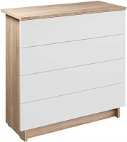 МЕБЕЛЬ-КОМПЛЕКС ЛАЙТ Комод 4Я Дуб сонома/Белый Модульная мебель