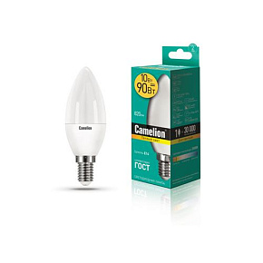 CAMELION (13559) LED10-C35/830/E14/10Вт/3000K Лампа светодиодная
