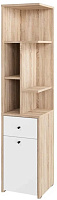 МЕБЕЛЬ-КОМПЛЕКС ЛАЙТ Стеллаж угловой с дверкой и ящиком Дуб Сонома / Белый/МК (1 кор.) Модульная мебель