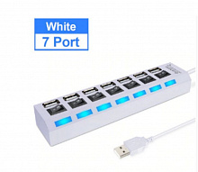 SMARTBUY (SBHA-7207-W) USB 2.0 хаб + выкл., 7 портов, белый USB-хаб