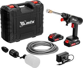 MTX Моечная машина высокого давления аккумуляторная А-21-02, 40 бар, 4 л/мин, Li-ion 21 В, 2 акк.//