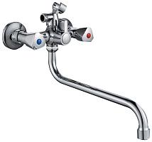 GOTA ROCIO G096710-GOTA Ronda смеситель д/ванны с 2-мя рукоятками с изливом S-30см. перекл.душа Смеситель GOTA ROCIO G096710-GOTA Ronda смеситель д/ва