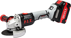 P.I.T. Шлифмашина угловая аккум. бесщёточная PWS20H-125D/1 (20В, 125мм, 3 ск, 1 акб 4,0Ач, ЗУ, кейс) Углошлифовальная машина аккумуляторная P.I.T. Шли
