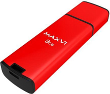 MAXVI MP2 8GB красный, монолит с колпачком, ABS пластик + металл, USB 2.0