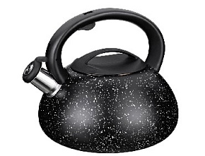 AGNESS 907-080 Black Marble нерж. 3л Чайник