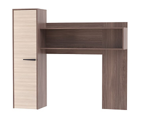 МЕБЕЛЬ-КОМПЛЕКС Оптима Надстройка для тумбы под ТВ 2 Шимо темный/Шимо светлый Надстройка для тумбы под ТВ