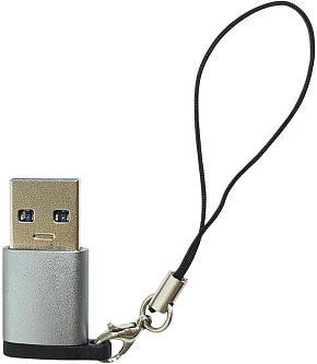 ATOM (31053) USB Type-C 3.1 - USB А 2.0, OTG, (гн/шт), серебряный