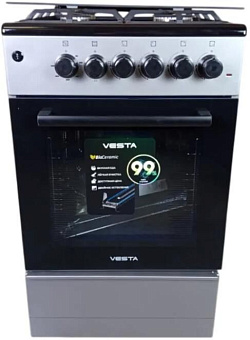 VESTA Valencia VGE 50 10-E Серый CHU с VD Комбинированная плита VESTA Valencia VGE 50 10-E Серый CHU с VD