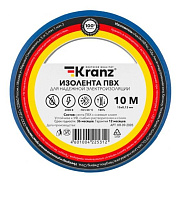 KRANZ (KR-09-2005) ИЗОЛЕНТА ПВХ 0.13Х15 ММ, 10 М, СИНЯЯ Изоляционная лента