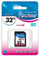 SMARTBUY (SB32GBSDCL10-00) SDHC 32GB Class10 Карта памяти