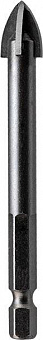 KRANZ (KR-91-0652) Сверло по стеклу и керамике 12 мм, 4 грани, шестигранный хвостовик Сверло