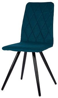POLINI Home Rio SM, темно-бирюзовый - черный (2 кор.) Стул обеденный POLINI Home Rio SM, темно-бирюзовый - черный (2 кор.)