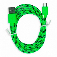 SMARTBUY (iK-12n green) USB - MICRO USB нейлон 1.м зеленый USB кабель