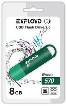 EXPLOYD 8GB 570 зеленый [EX-8GB-570-Green] USB флэш-накопитель