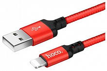 HOCO (6957531062899) X14 USB (m) - 8 Pin (m) 2.0m - красный/черный Дата-кабель