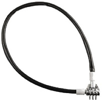 STELS Трос-замок 86501 длина 650мм, диам.10мм, кодовый замок, чёрно-серебристый 540010*LU001913 Аксессуары для вело-техники