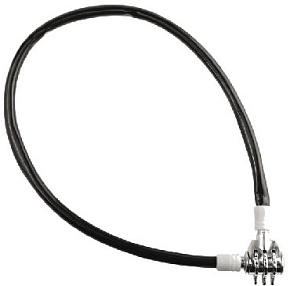 STELS Трос-замок 86501 длина 650мм, диам.10мм, кодовый замок, чёрно-серебристый 540010*LU001913 Аксессуары для вело-техники