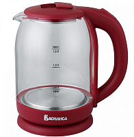 ВАСИЛИСА ВА-1035 стекло бордовый Чайник электрический ВАСИЛИСА ВА-1035 стекло бордовый