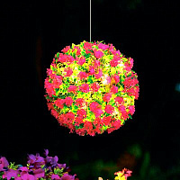 INBLOOM Светильник Цветочный шар d25см сведодиод, вращающийся, 100led, 8 режимов, DS SV USB, пульт 185-091 Светильник Цветочный шар