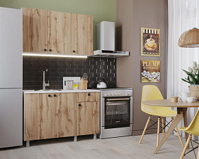 НК-МЕБЕЛЬ ДЕМИ кухонный гарнитур 120 Дуб Вотан 76144503(4 кор.) Кухонный гарнитур