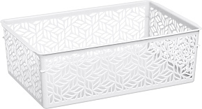 HOMVER Linden универсальная 4,3л, 290х190х95мм (белый) 221313329/01 Корзинка HOMVER Linden универсальная 4,3л, 290х190х95мм (белый) 221313329/01