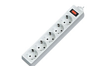 DEFENDER (99481) ES 1.8, 5роз - 1,8м - белый Сетевой фильтр