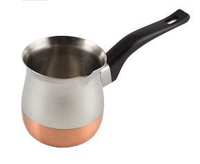 MALLONY Кофеварка стальная с медным дном 850 мл, модель CW-850C (турка) (985214) Кофеварка стальная