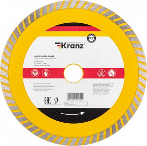 KRANZ (KR-90-0133) Диск алмазный отрезной Turbo волна 180x22,2x2,2x10мм