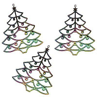 ВОЛШЕБНАЯ СТРАНА Украшение подвесное Елочки 3шт Новогодние Украшения