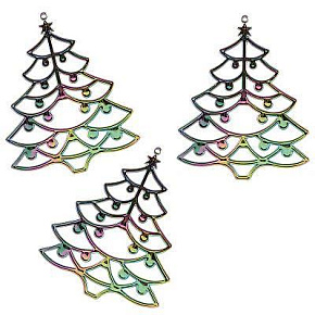ВОЛШЕБНАЯ СТРАНА Украшение подвесное Елочки 3шт Новогодние Украшения
