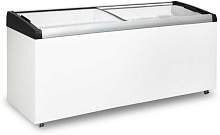 БИРЮСА CF68 (4) 680л (ларь, гнутое раздвижное стекло) серебристо-черный