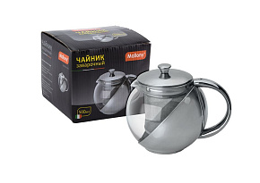 MALLONY Чайник заварочный MENTA-500, объем: 500 мл, корпус/фильтр из нерж стали (910109) Чайники заварочные