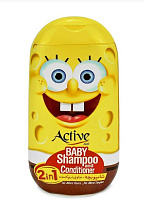 ACTIVE Детский шампунь и кондиционер 2в1 "Sponge Bob", 280 мл (512203003) Детский шампунь и кондиционер