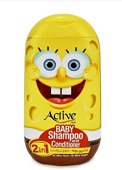 ACTIVE Детский шампунь и кондиционер 2в1 "Sponge Bob", 280 мл (512203003) Детский шампунь и кондиционер