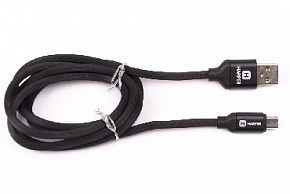 HARPER SCH-330 BLACK (MICRO-USB, 1м, оплетка силикон) USB кабель