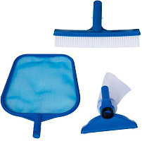 INTEX Набор для чистки бассейна стандарт (сачок,щетка /вакуумная головка для 58958), 29056 109-206 Аксессуары INTEX Набор для чистки бассейна стандарт