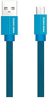 More choice (4627151194523) K20m Дата-кабель USB 2.1A для micro плоский USB - 1м Blue Кабель