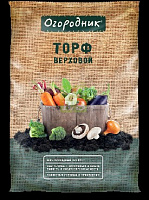 ОГОРОДНИК Торф верховой 9л Торфяная продукция