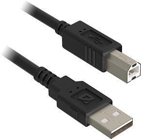 DEFENDER (87011) USB кабель USB 2.0 AM-BM 30AWG, никель, 1.8 м Кабель