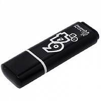 SMARTBUY (SB64GBGS-K) 64GB GLOSSY SERIES BLACK USB флеш