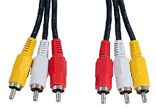 PERFEO (R3101) 3XRCA - 3XRCA 2 м Кабель PERFEO (R3101) 3XRCA - 3XRCA 2 м
