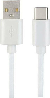 PERFEO (U4704) USB A вилка - Type-C вилка, 2.4A, белый, 1 м, Type-C ONE Кабель