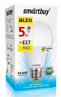SMARTBUY (SBL-A60-05-30K-E27-A) 5W/3000/E27 Лампа светодиодная