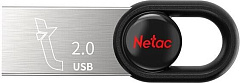 NETAC Флешка USB UM2 32ГБ, USB2.0, серебристый и черный [nt03um2n-032g-20bk] Флешка