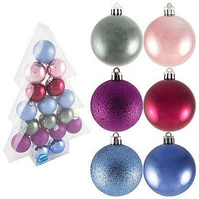 ВОЛШЕБНАЯ СТРАНА Набор шаров Елка, 17шт., 6см Шары и украшения