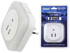 UNIEL (UL-00007348) DTL-321 White/Sensor/2USB ЭЛЕКТРИКА